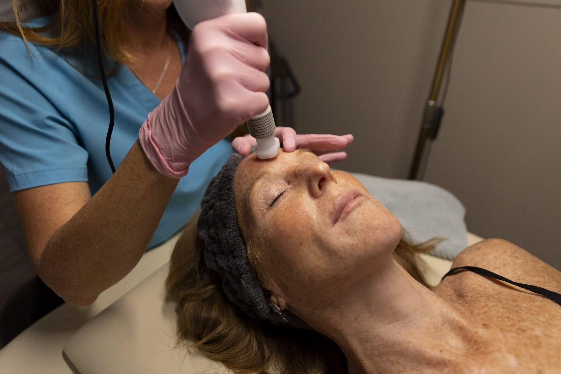 Microneedling facial treatment at Wellness Drip Holyoke for skin rejuvenation and anti-aging benefits.