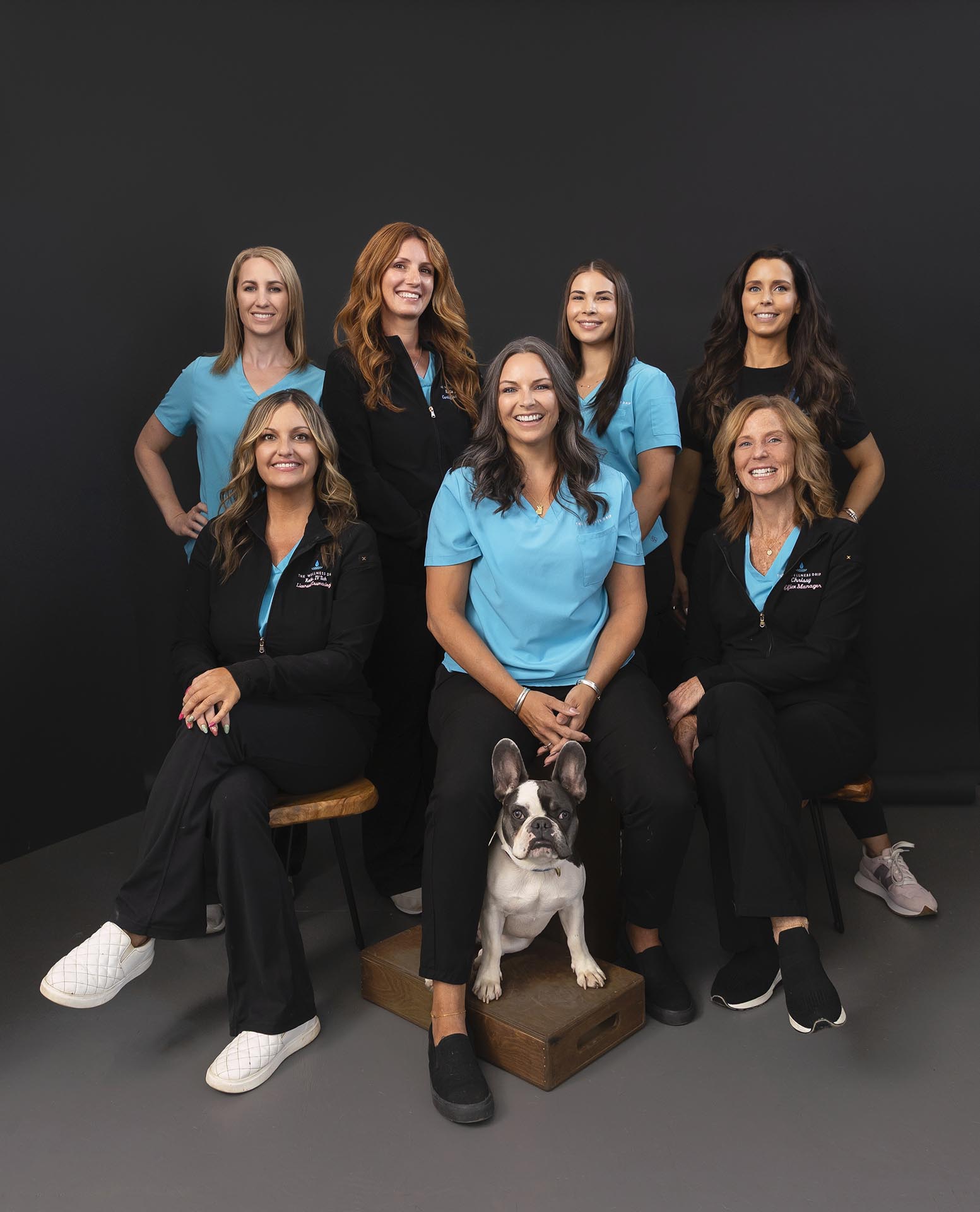 Friendly team of wellness clinic professionals offering ketamine therapy, IV hydration, NAD+ treatments, and weight loss programs at The Wellness Drip INC in Holyoke, MA.