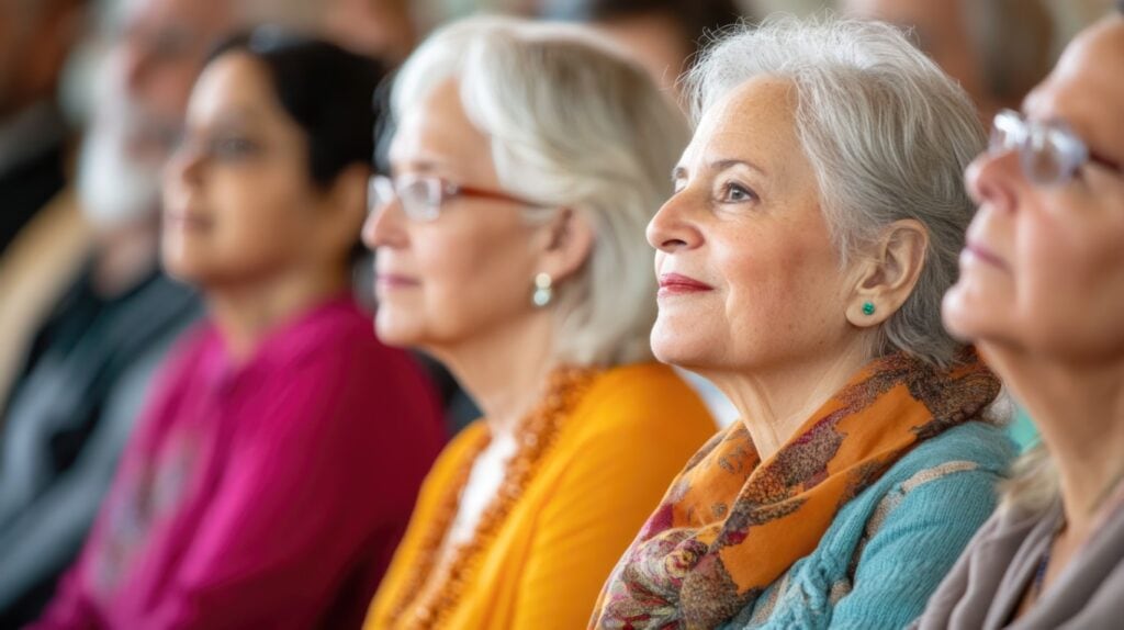 Elderly women attending a wellness seminar focused on Benefits of Jet Plasma Treatment in Springfield. 